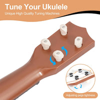 Raimy 17-inch kids ukulele with 4 strings and a guitar pick - view 4
