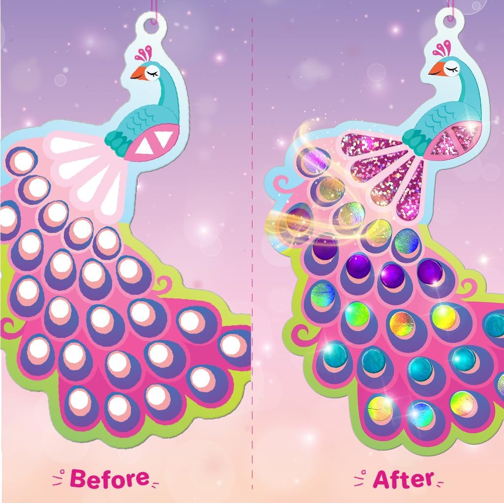 Imagimake Mirror Mosaic, Princess & Unicorn, 10 Templates - 2. Butterfly & Peacock - image 3