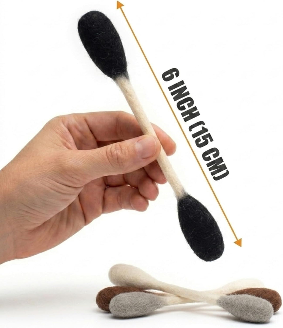 Glaciart One XXL Swabs Cat Toys with Catnip, 2 Pk - Earthtone Swabs / Regular - image 2