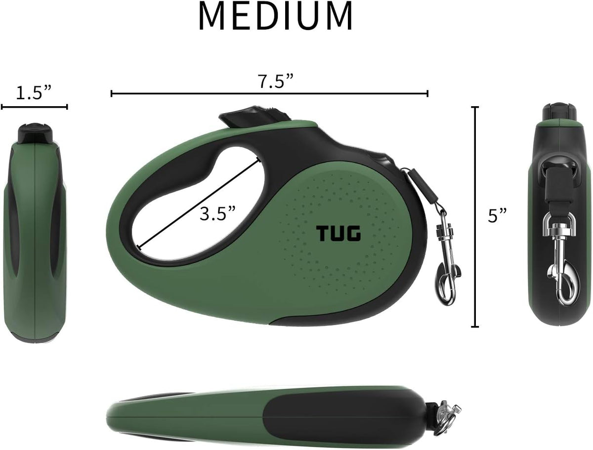 TUG Original Retractable Dog Leash - Green / Medium - image 2