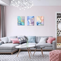Abstract Wall Decor For Living Room Canvas Wall Art Paintings For Bedroom Colorful Color Abstract Wall Artworks Pictures For Office Kitchen Decoration Bathroom Home Decorations Art 3 Piece 16x24 Inch