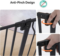 COMOMY 29.5-43.7" Pet Gate with Adjustable Cat Door for Stairs - Black / 43.7" Wide x 30" Tall - image 4