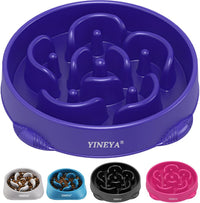 YINEYA Slow Feeder Dog Bowl for Medium Dogs - Large / I - Purple