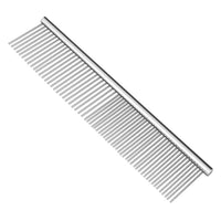 Flexzion Grooming Comb for Dogs – Stainless Steel Professional Cat Comb and Animal Tool for Removing Tangles and Knots on Medium Pets with Smooth Needle Teeth – 45mm, 1 Large