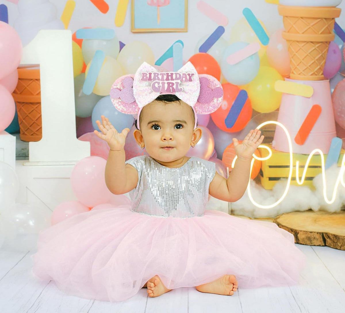 RAZKO Mouse Ears Headband - Birthday Girl-Pink - image 3