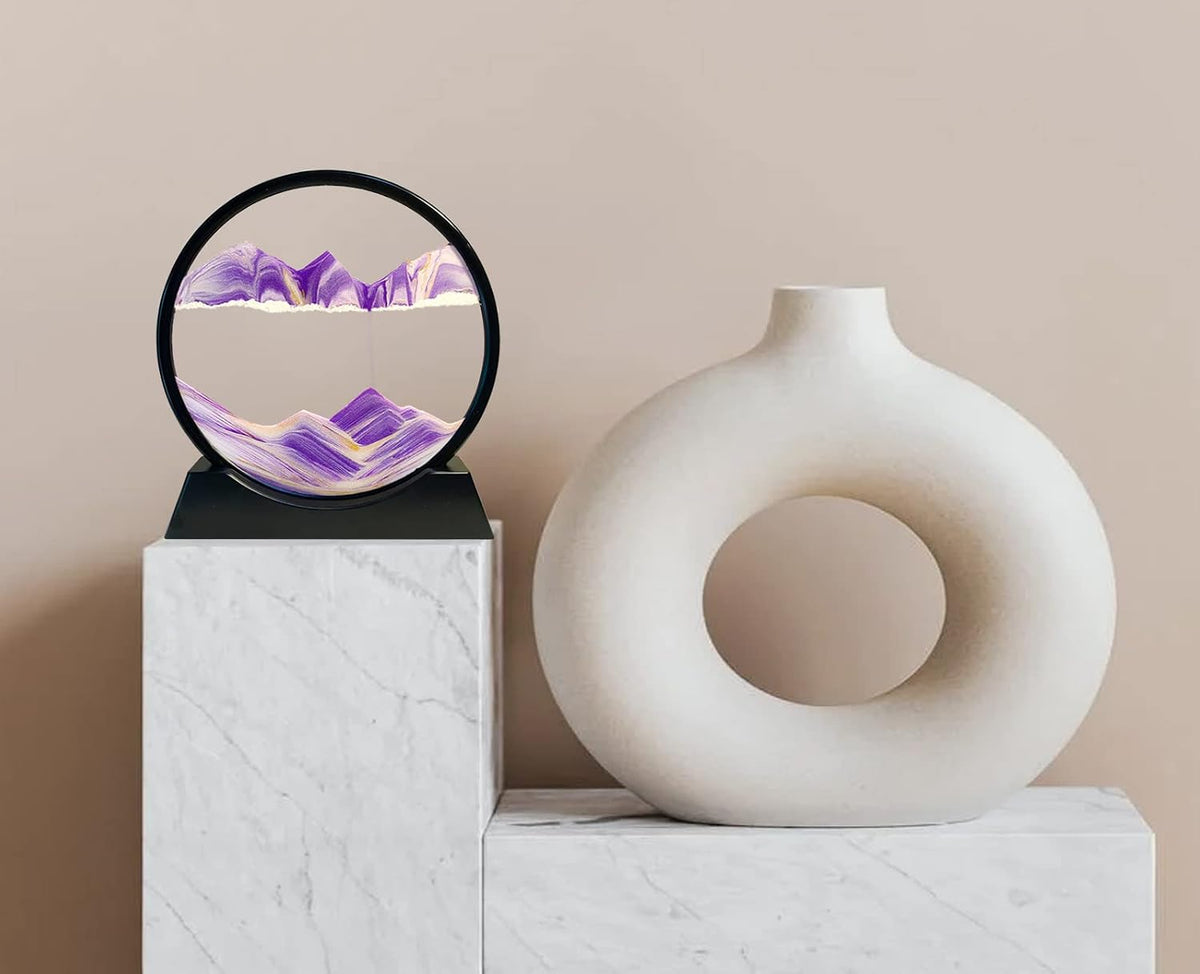 HYUGF Moving Sand Art Picture, 3D Deep Sea Liquid Motion Sand – Fun for Kids & Family - Purple / 12 inches - image 2