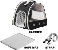 Small Animals Tent, Breathable Transparent Pet Playpen Pop Open Outdoor/Indoor Exercise Fence - Black / TPU Carrier+Playpen - image 3