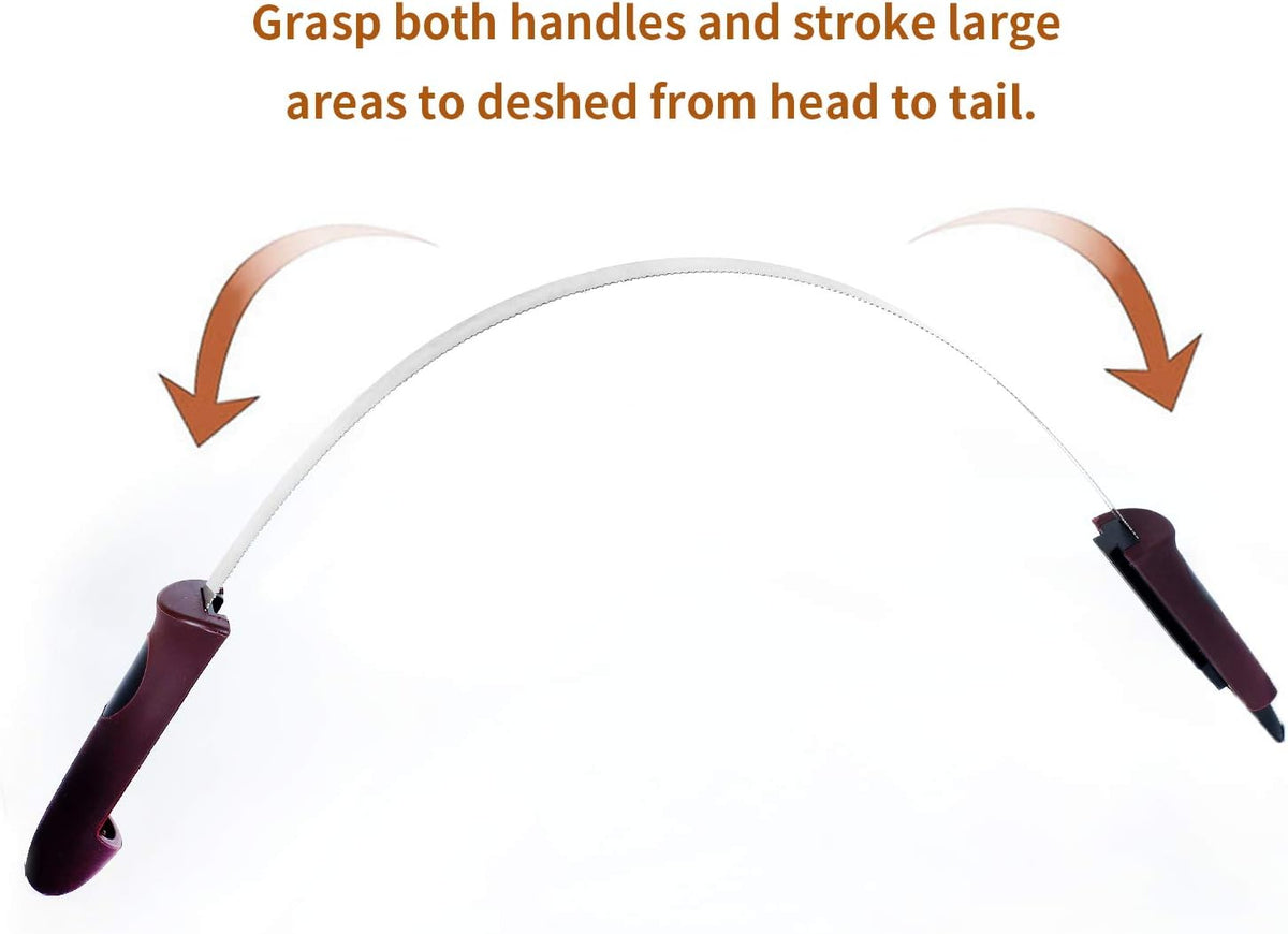 BOTH WINNERS Dual-Sided Shedding Blade with Stainless Steel Blade - Burgundy - image 2