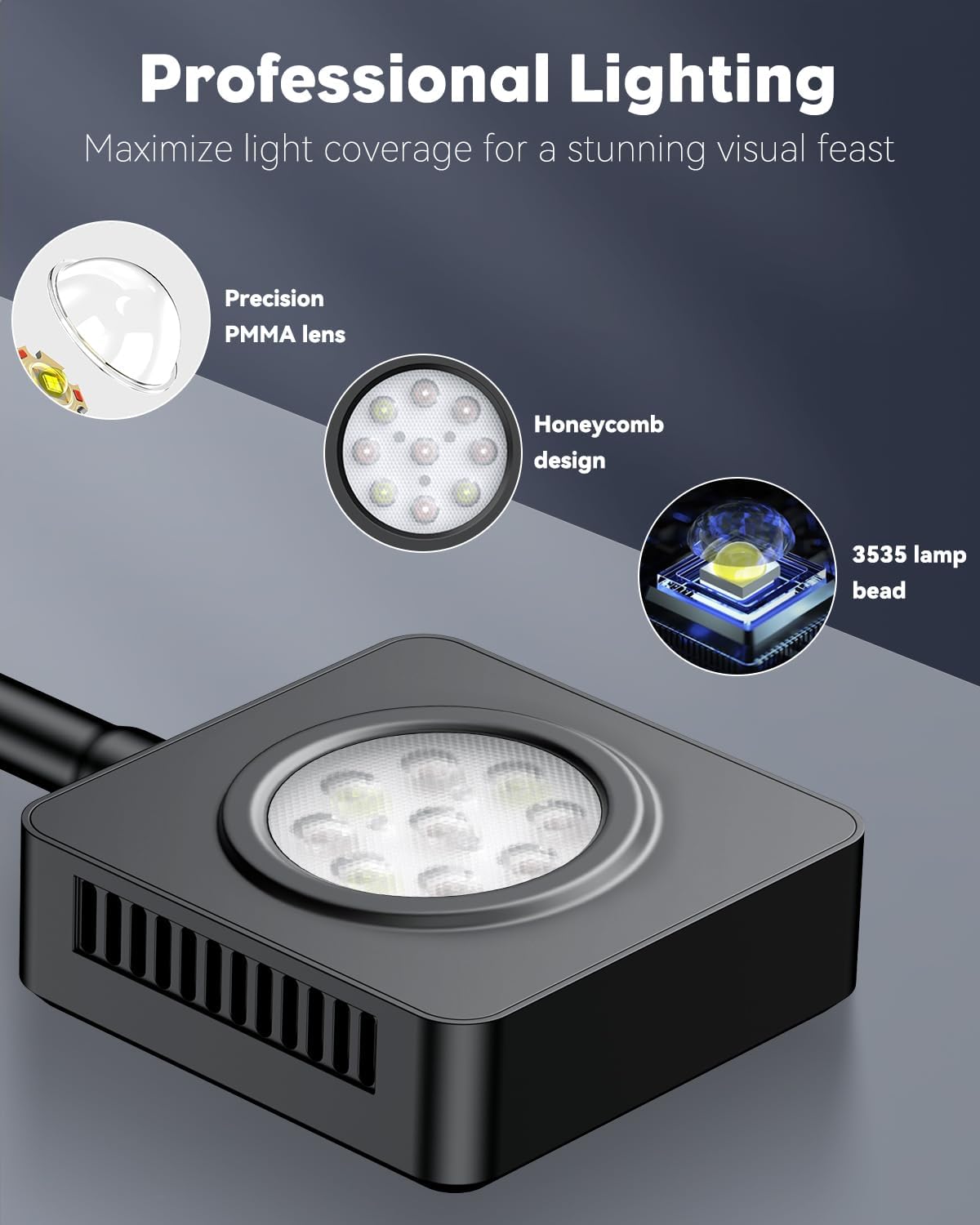 Pawfly 6 W LED Aquarium Light for 1 to 5 Gallon Fish Tanks Clip On - For 1 to 10 Gallon Fish Tank - image 2