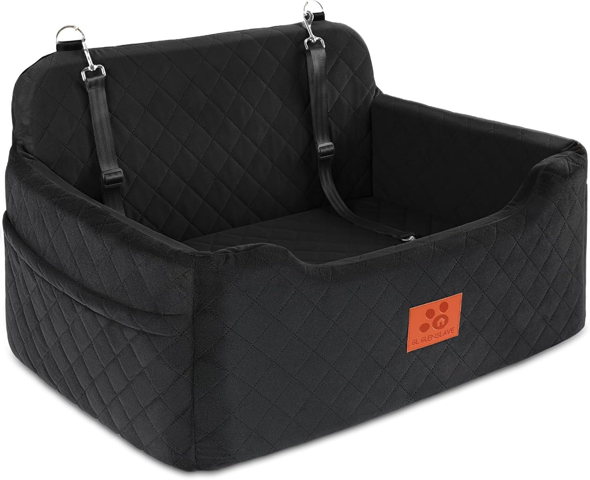 Dog Car Seat for Medium/Large Dog Under 50 lbs or 2 Small Dogs – Essentials for Dogs - Black