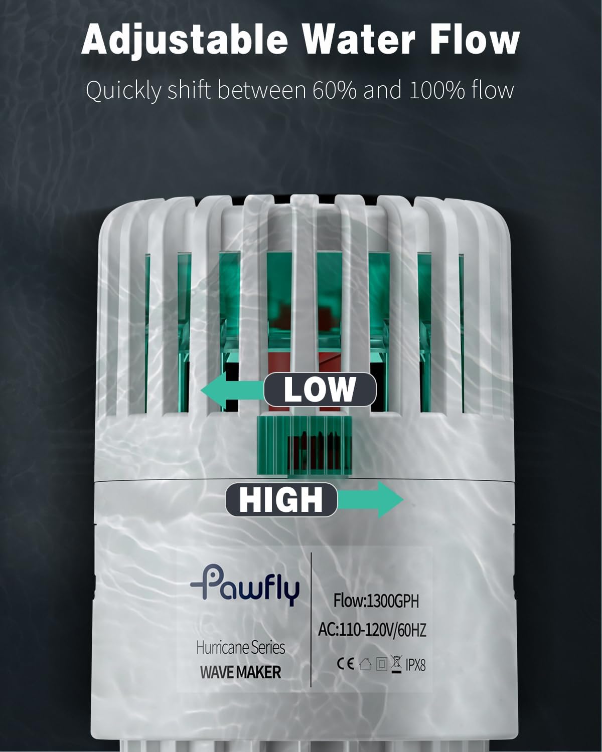 Pawfly Wave Maker for Aquarium, 800 GPH 3W Aquarium Powerhead - for Tanks up to 100 Gallons - image 3