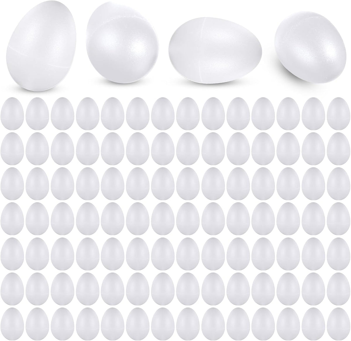 Yeshone 100 plastic egg shakers in 10 bright colors - view 2