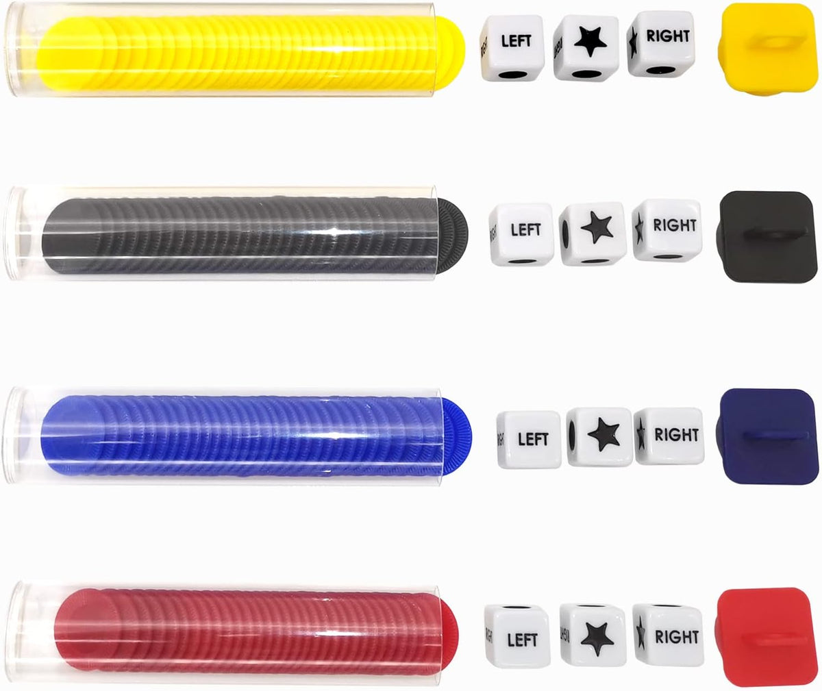 Ahoper Right Left Center Dice Game Prime Set Bundle with 3 Dices + 36 - 4 Pack - image 3