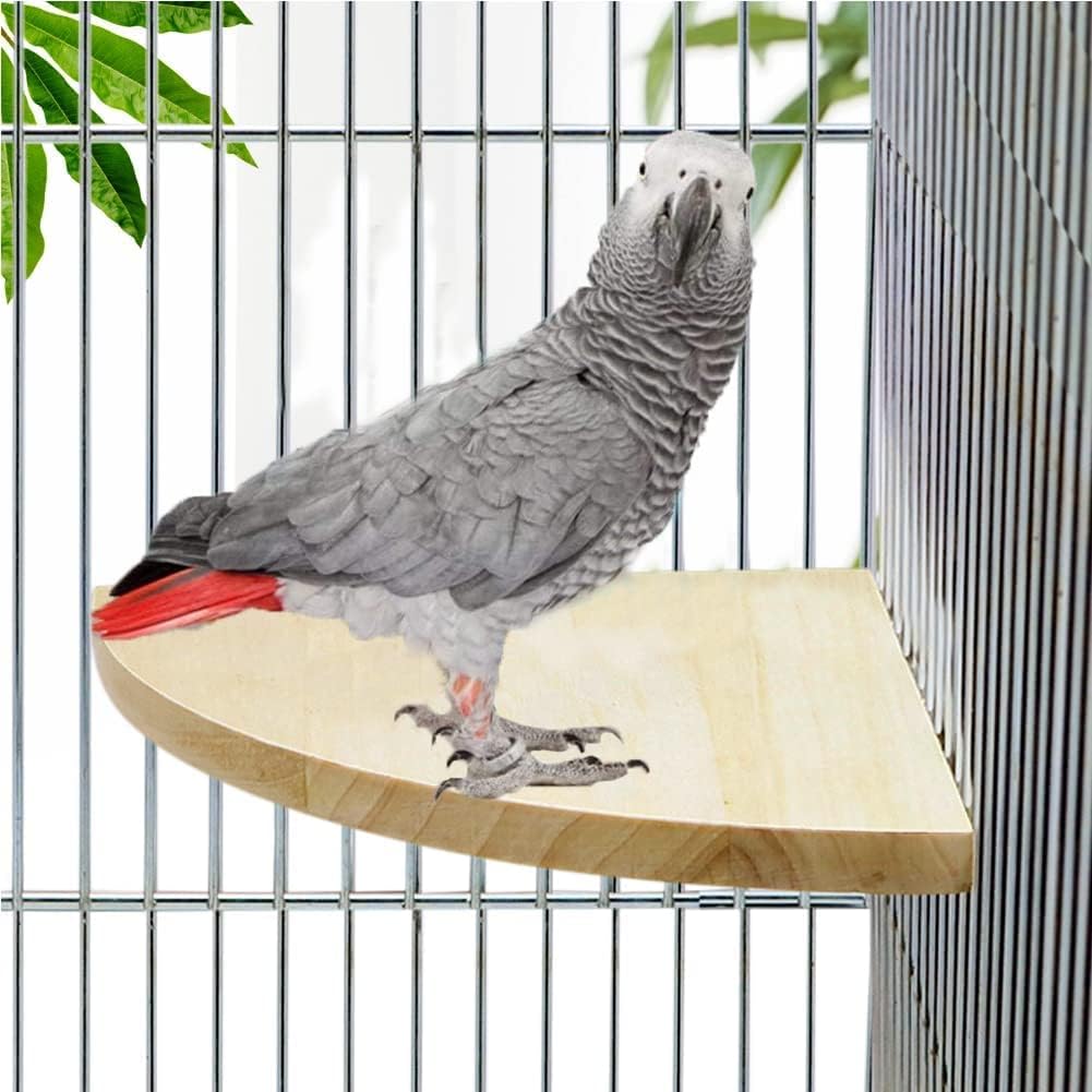 Litewoo Bird Parrot Corner Perch Flat Platform Stand for Cage - 2PC*L: 6.69*6.69inch - image 3