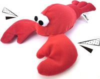 JKW Squeaky Dog Toy for Small & Medium Dogs, Puppy Plush Toys (S, Lobster)