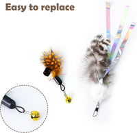 Cat Insect Feather Toys Replacement Cat Toy Wand Refills - Style 2 and Wand - image 3