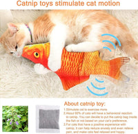 Tocirelo Cat Toys Flopping Fish with Catnip - Red and Yellow - image 3