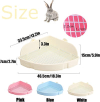 PINVNBY Large Rabbit Litter Box Bunny Corner Toilet Box Small Animal - White - image 4