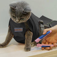 Cinf Cat Restraint Grooming Bag - M (8-12lbs) / Black - image 3