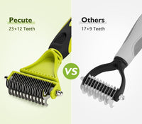 Pecute Double-Sided Undercoat Rake for Dogs & Cats with Thick Double - image 3