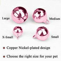 4 Sets Cat Bell for Dog Collar Charm Training Pet Pendant Accessories - Small / Silver+Pink - image 3