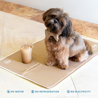 The Green Pet Shop Cool Pet Pad, Self-Cooling - Medium / Iced Latte - image 3
