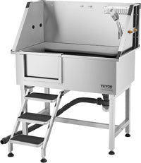 VEVOR Professional Dog Washing Station, Showerhead, Storage Rack - 38 inch