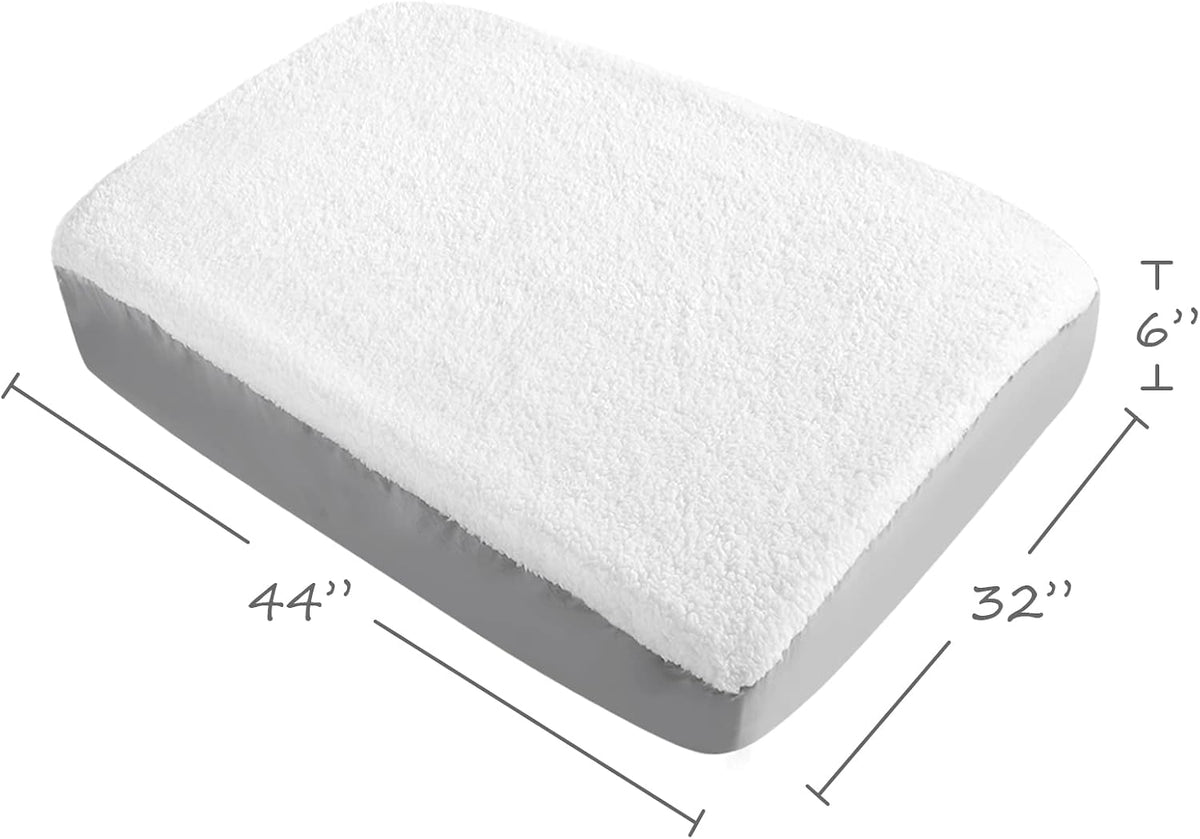 Waterproof Dog Bed Covers Replacement Washable 41 x 29 inch – Essentials for Dogs - White / 32 x 44 x 6inch - image 2