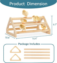 PETSFIT Baby Chick Roosting Bar, Anti-Rotation, Solid Wood - 14.4"L×10.6"W×6.7"H / Basic - image 3