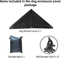 Outdoor Dog Kennel Cover 10'W x 10'L Replacement Covers - Black / 4.5'W x 4.5'L x 1'H - image 4