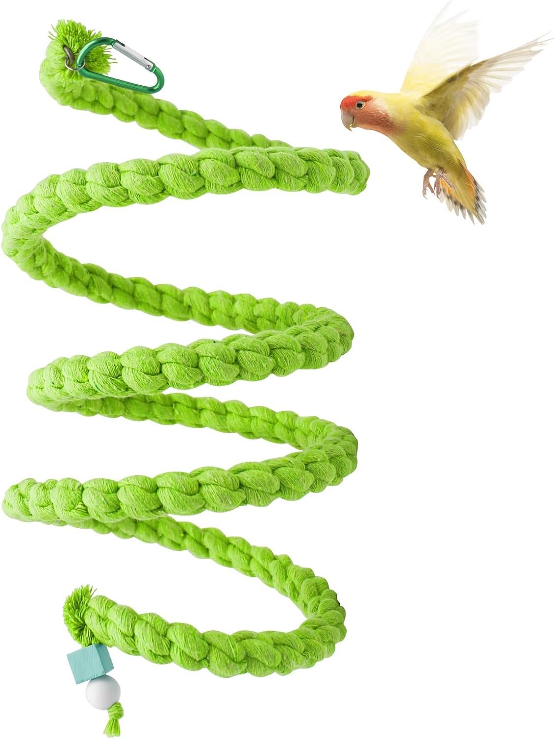 Dnoifne 59 Inch Spiral Rope Perch - 78.7 inches / Green