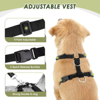 SlowTon Dog Seat Belt and Harness for Car, B M - Fuchsia / X-Small - image 4