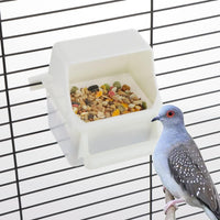 2 Pcs Small Bird Slot Feeder No Mess Cage Hanging Feeder Cup Plastic - image 2
