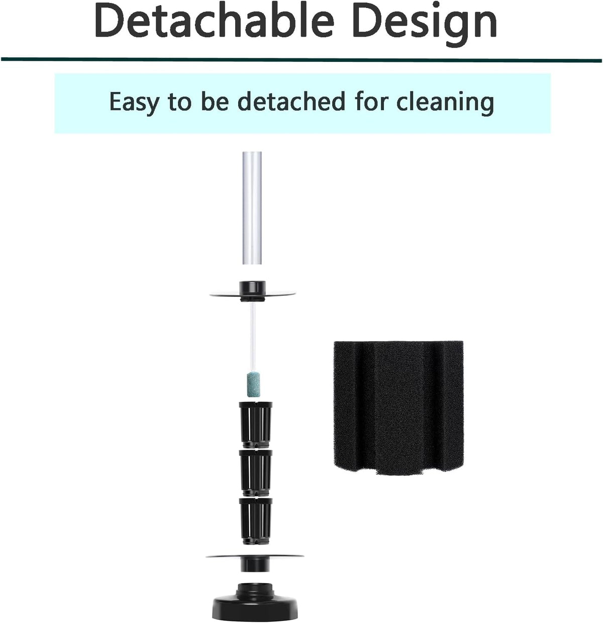 AQUANEAT Aquarium X Large Bio Sponge Filter Breeding Fry Fish Tank – Essentials for Fish - X Large up to 150Gal - image 2