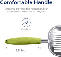 WePet Cat Litter Scoop, Aluminum Alloy Sifter, Kitty Metal Scooper, Deep Shovel, Long Handle, Poop Sifting, Kitten Pooper Lifter, Durable, Heavy Duty, for Litter Box