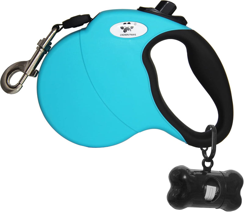 16 ft Retractable Dog Leash for Large Dogs up to 44 lbs - blue / Small