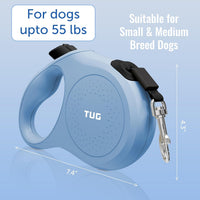 TUG Quest Retractable Dog Leash, 360° Tangle-Free - Blue / Medium - image 4