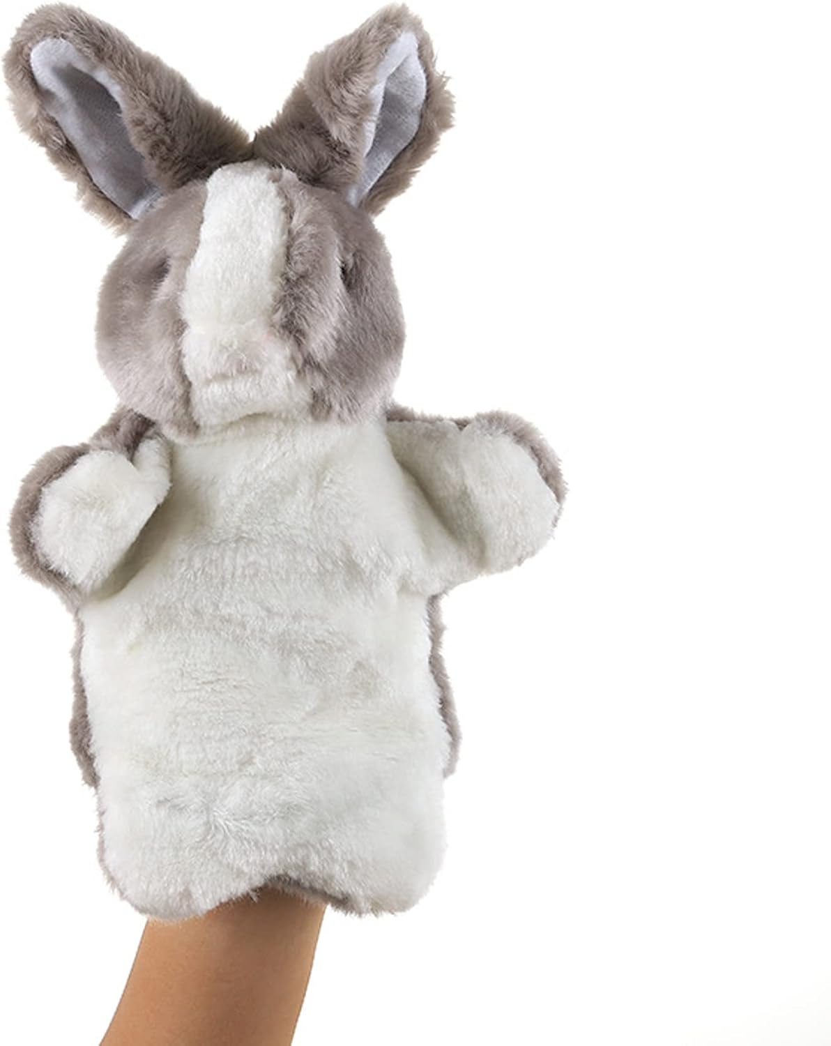 ZUXUCUVU 10 inch brown plush bunny rabbit hand puppet - view 2