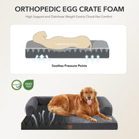 Orthopedic Washable Dog Bed for Extra Large Dogs - Dark Grey / 35.0"L x 22.0"W x 7.0"Th - image 2