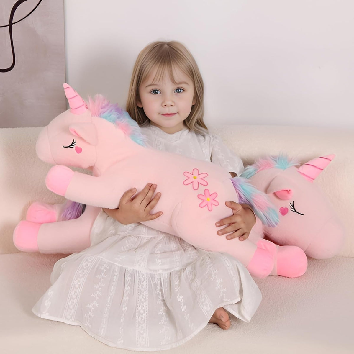 32inch Cute Giant Pink Unicorn Plush, Jumbo Soft Body Pillow Pet - 24 Inch Unicorn / 24 inch - image 4