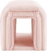 Storage Bench Pet Supplies Corduroy Bench Cat's nest to Hide for The Living Room, Entryway and Bedroom (Pink)