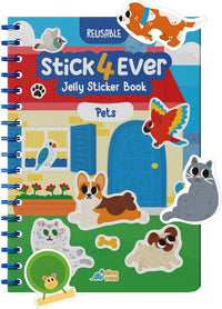 Stick4Ever Jelly Sticker Book, for Kids, Waterproof - Pets