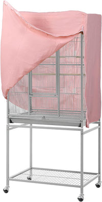 QBLEEV Bird Cage Covers, Breathable Blackout Birdcage Covers for Night – Essentials for Birds - Pink / 24.8"L X 17.7"W X 31.5"H