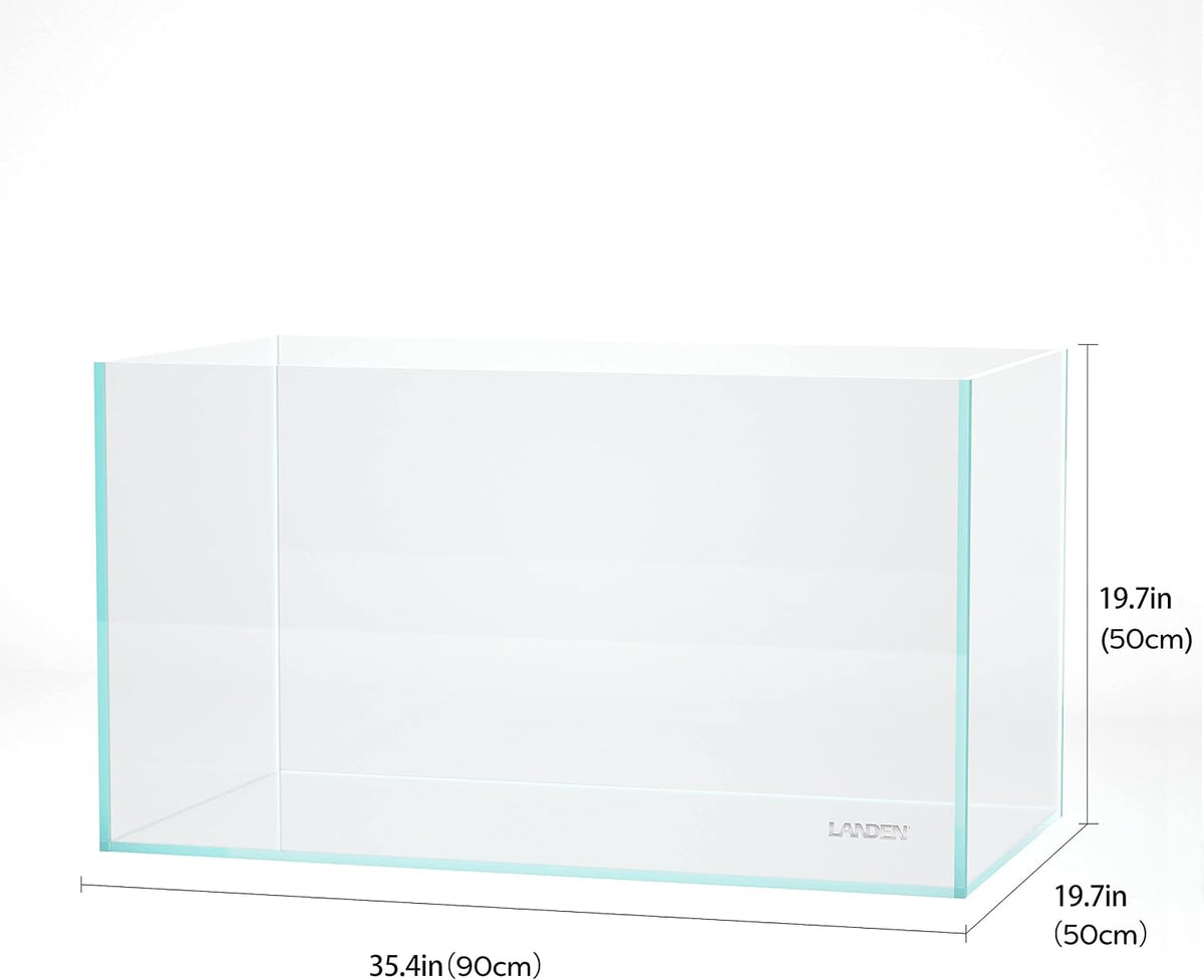 Aquarium 75H 37 Gallon Ultra Clear Glass Rimless Fish Tank – Essentials for Fish - Standard / 55Gal W35.4×D19.7×H19.7 in(90x50x50cm) - image 2