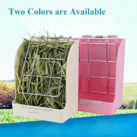 Rabbit Hay Feeder, Large Capacity Bunny Hay Rack for Rabbits - Pink - image 4