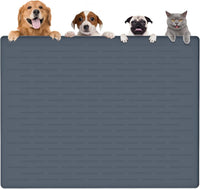 51.2"x25.6" Largest Dog Food Mat - Grayish Blue / 48"L x 32"W