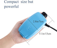 HITOP 3W 80GPH Adjustable Aquarium Air Pump - 3W-Blue - image 3