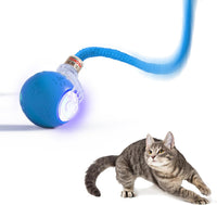 Interactive Cat Ball Toy, Motion Activated, RGB Lighting - Blue