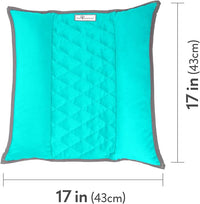 Paw Inspired Snuggle Bunny Bolster Bed for Rabbits, Cats, Dogs and Other Small Pets, Reversible Fleece Flop Bedding with Padded Sides (Gray/Green)