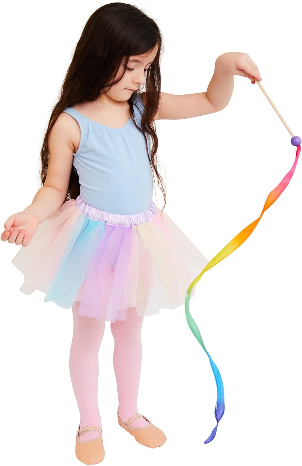 Sarah's Silks Mini Rainbow Streamer, Long Ribbon Wand for Kids - 2 - image 2